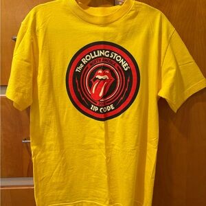 The Rolling Stones Zip Code Tour Tee Yellow Medium New